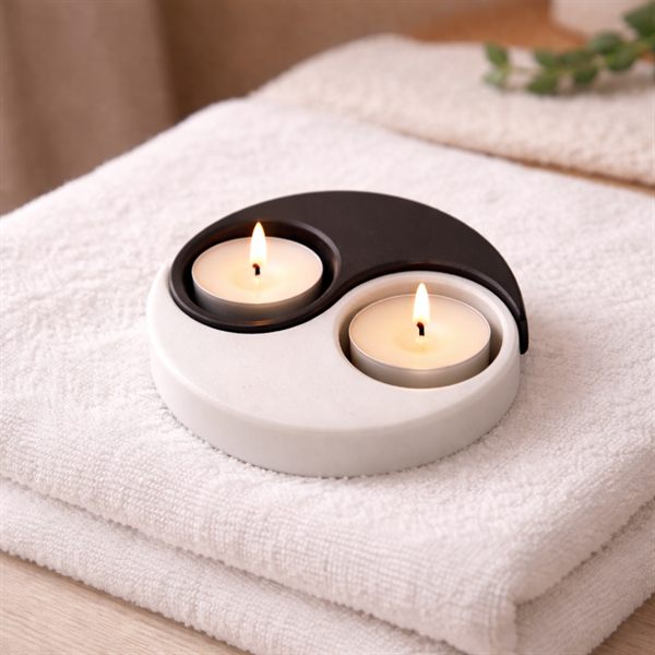 Porte-bougies Yin & Yang